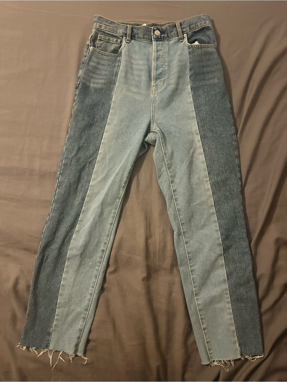PacSun Two-Tone Blue Straight-Leg Jeans